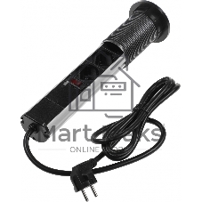 Сетевой разветвитель Premier 3R USB 1.8м (3 розетки) серый (коробка)