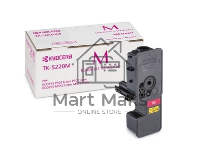 Картридж лазерный Kyocera TK-5220M (1T02R9BNL1) пурпурный для P5021cdn/cdw, P5026cdn/cdw, M5521cdn/cdw, 1200 стр.