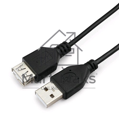 Кабель удлинитель USB 2.0 Гарнизон GCC-USB2-AMAF-1.8M, AM/AF, 1.8м, пакет