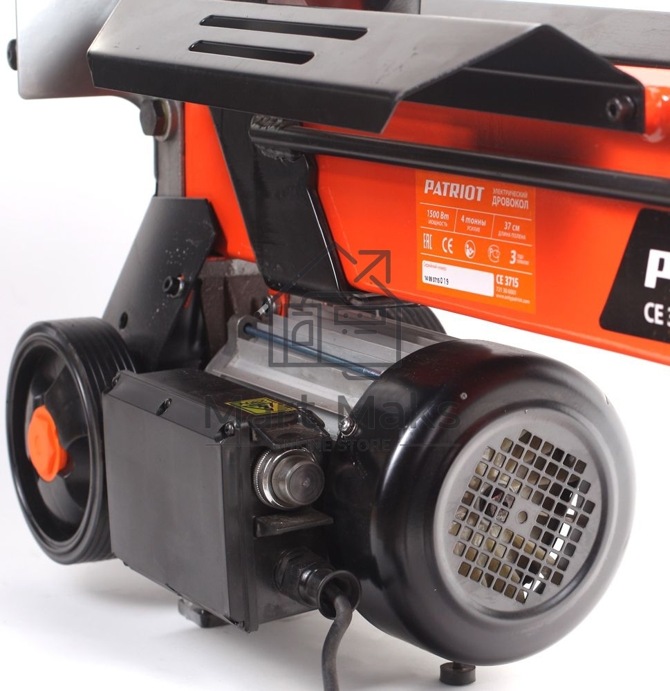 Дровокол PATRIOT CE 3715 электр., 1,5 кВт, длина полена: 0.37 м, усилие: 4т, раскол на 2 ч.