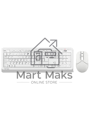 Комплект клавиатура + мышь A4Tech Fstyler FG1012 клав:белый мышь:белый USB беспроводная Multimedia