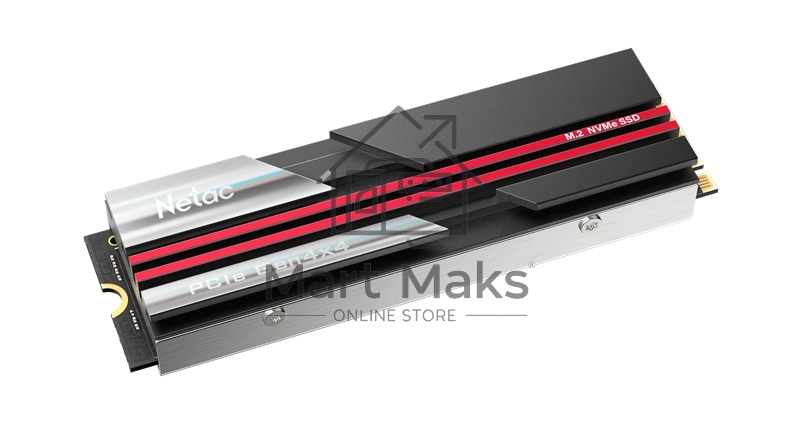 Накопитель SSD Netac NV7000, 1Tb, M.2 2280, PCIe 4.0 x4, NVMe, R/W 7200/5500, с радиатором
