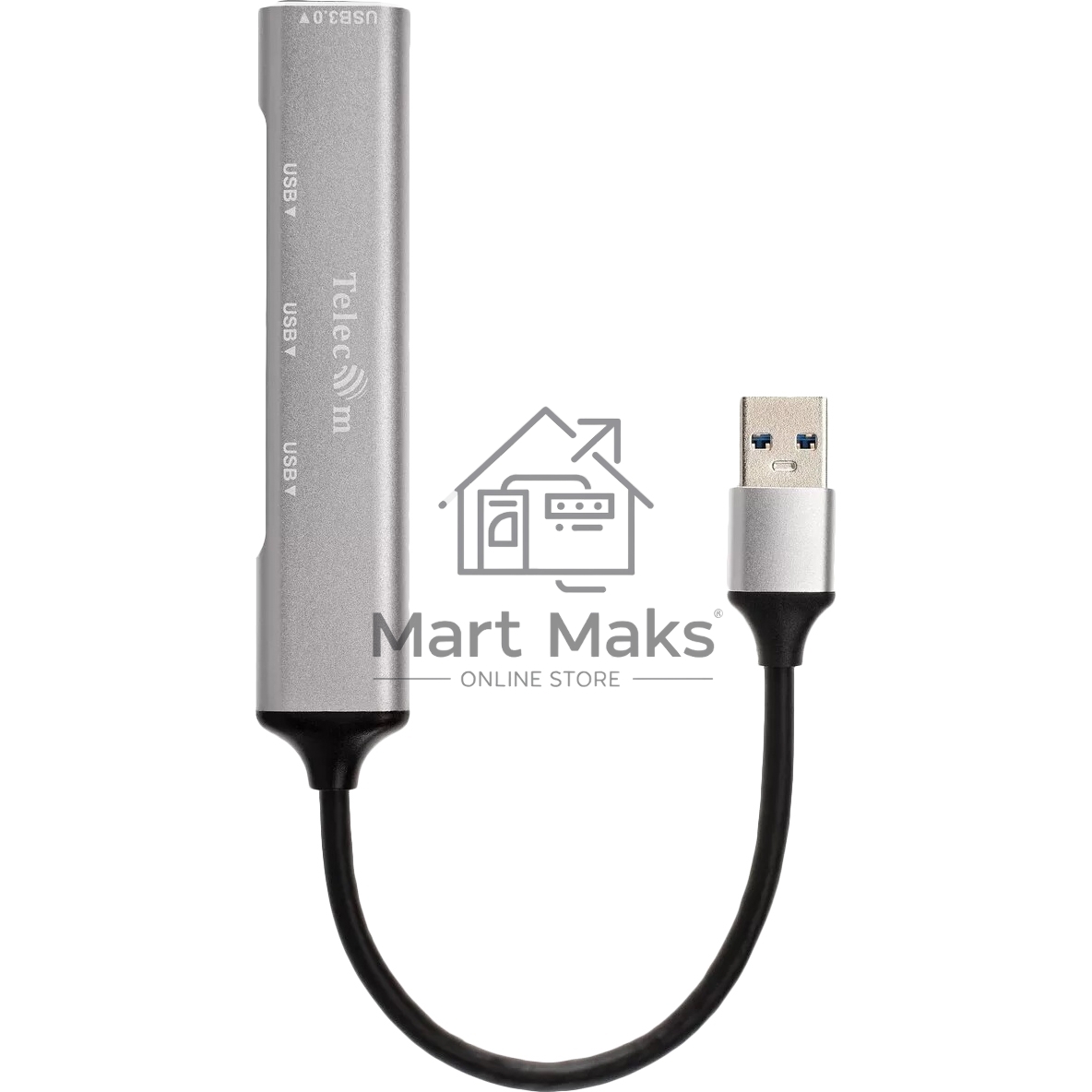 Переходник USB 3.0 -->USB3.0+3 USB2.0, Aluminum Shell, 0.2м Telecom <TA308U>