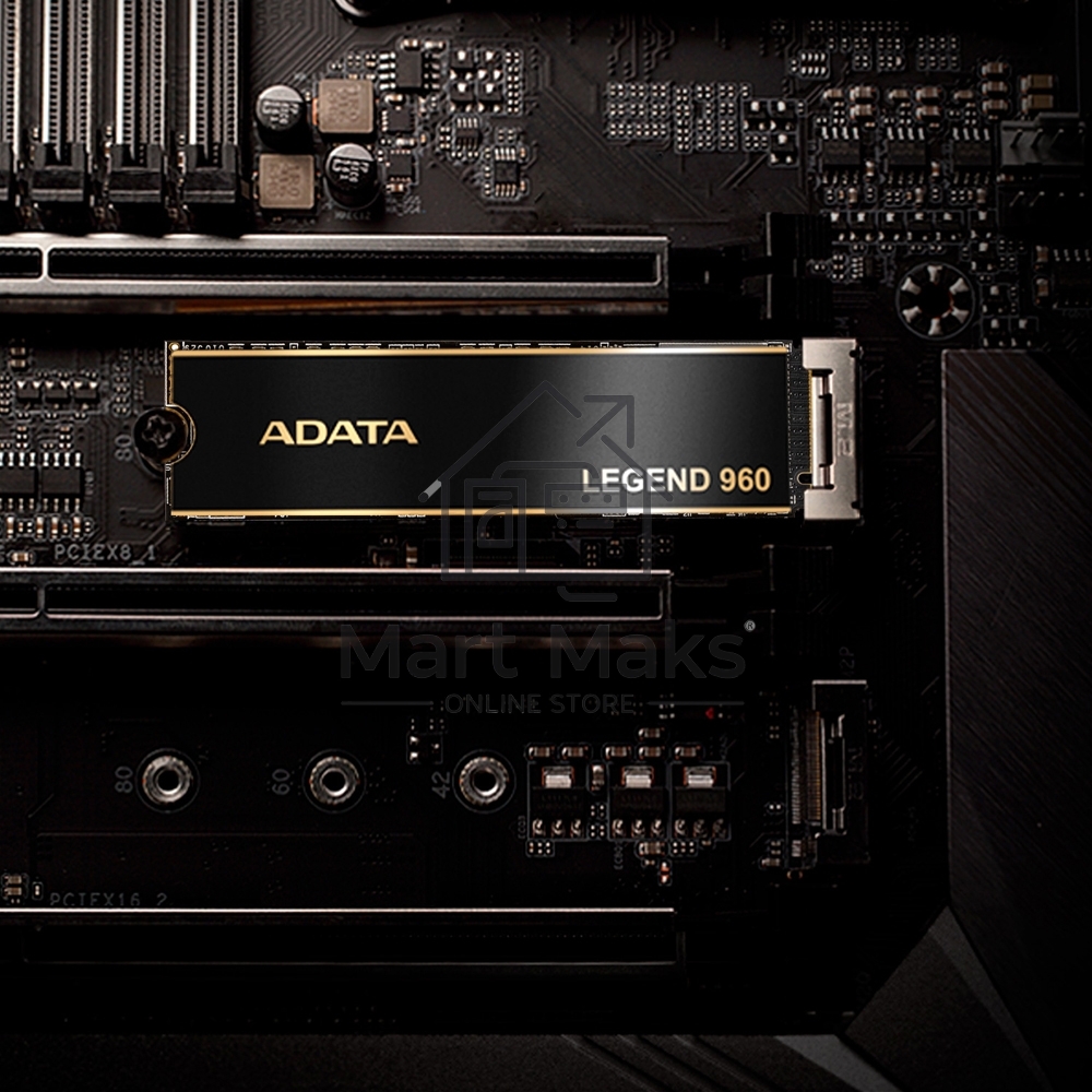 Накопитель SSD ADATA LEGEND 960, 4Tb, PCIe 4.0 x4, M.2 2280, NVMe, R/W 7400/6800, с радиатором