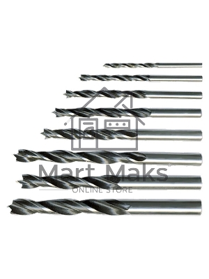 Набор сверл по дереву, 4-5-6-8-10 мм, 5 шт., цилиндрический хвостовик Sparta