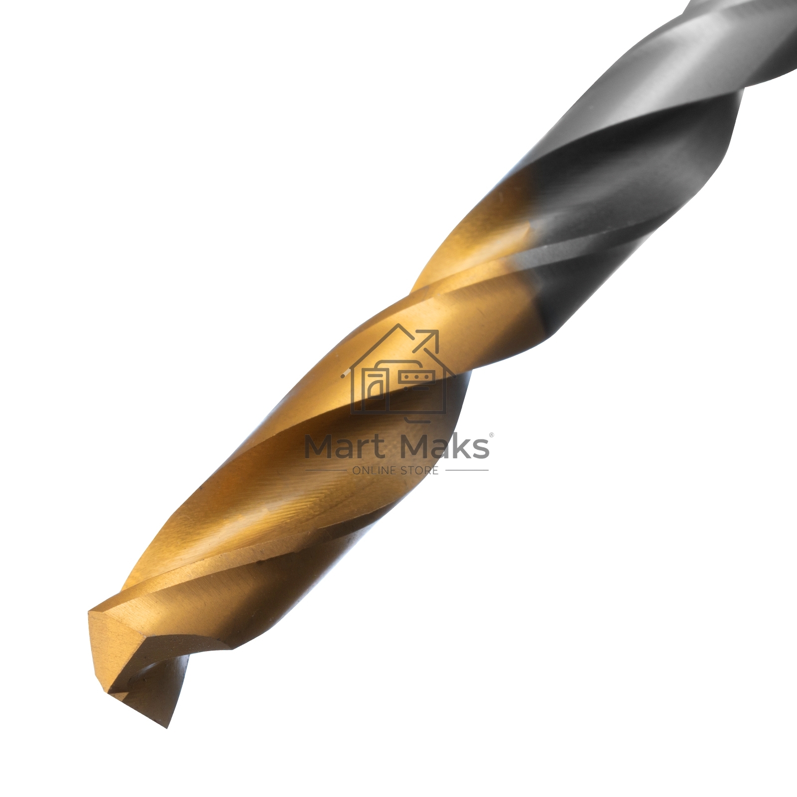 Сверло спиральное по металлу Denzel 8 х 165 мм, Р6М5, Golden Tip, удлиненное