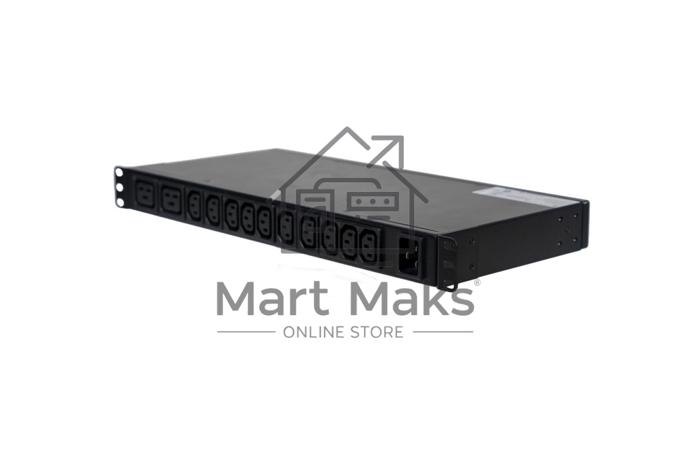 БРП Uniprom, управляемый, 1U, 240В, 1Ф, 16A, 10xC13 2xC19, 2м кабель, IEC320 C20