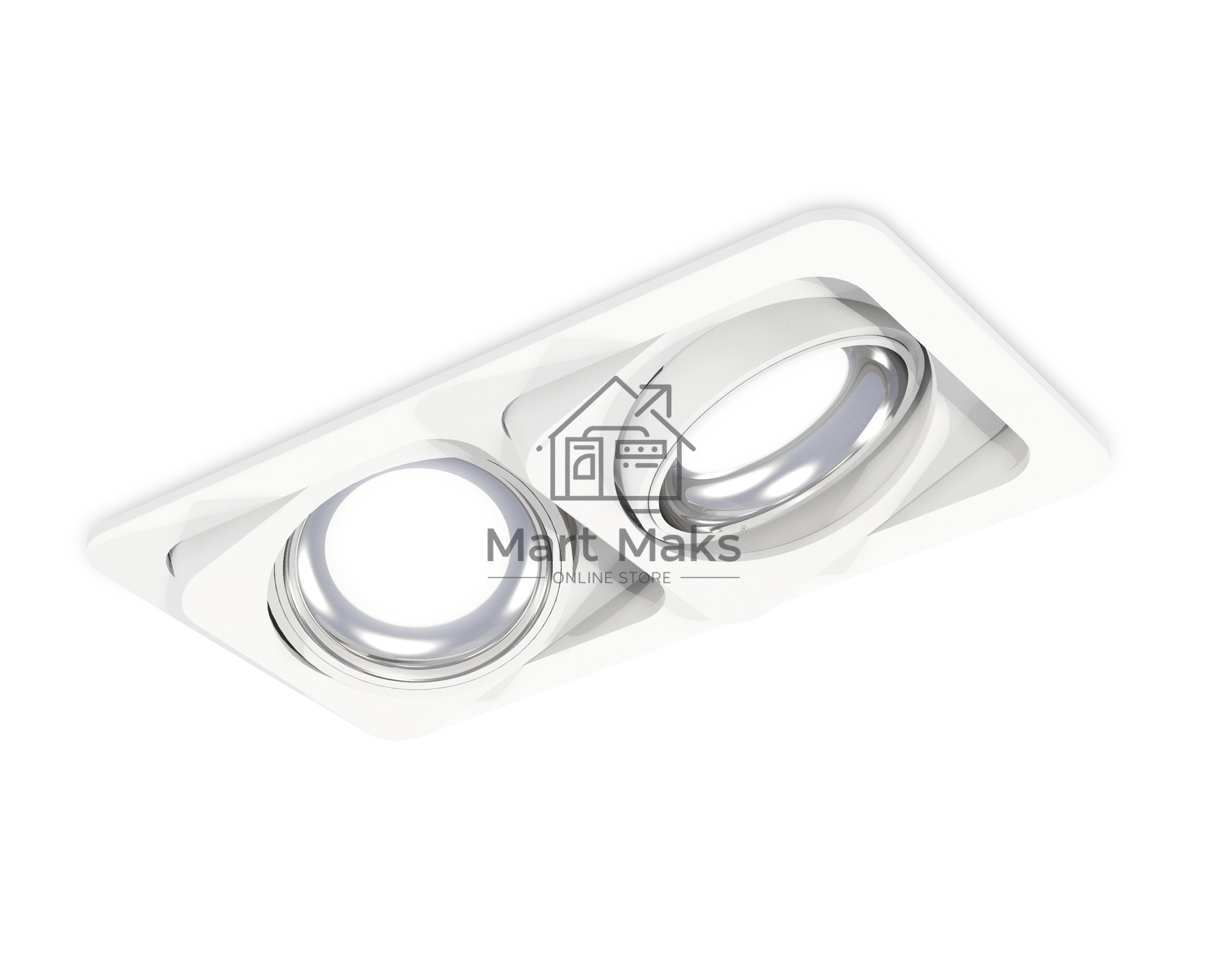 Комплект встраиваемого поворотного светильника Ambrella light XC7663002 SWH/PSL белый песок/серебро полированное MR16 GU5.3 (C7663, N7022)