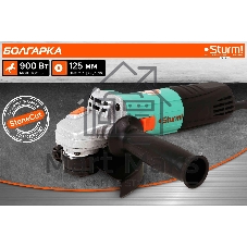 Угловая шлифовальная машина Sturm! AG90125 900Вт 10000об/мин рез.шпин.:M14 d=125мм