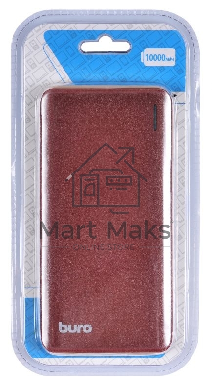 Портативный аккумулятор Buro T4-10000-B Li-Pol 10000mAh 2A+1A черный 2xUSB