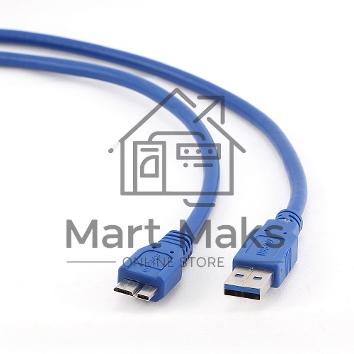 Кабель Gembird/Cablexpert CCP-mUSB3-AMBM-0.5M Кабель USB 3.0 Pro, AM/microBM 9P, 0.5м, экран, синий