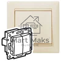 Переключатель на 2 направления двухклавишный, Слоновая кость Valena Classic DIY