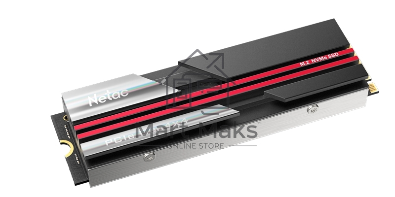 Накопитель SSD Netac NV7000, 2Tb, M.2 2280, PCIe 4.0 x4, NVMe, R/W 7200/6800, с радиатором