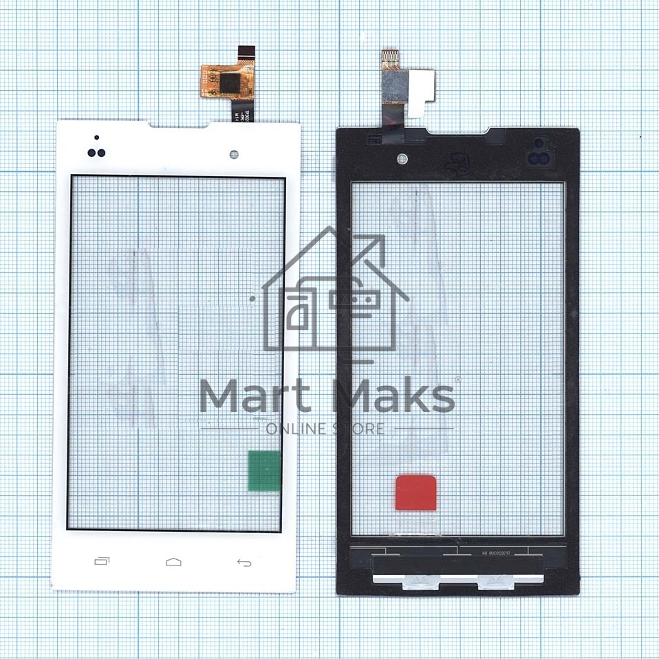 Сенсорное стекло (тачскрин) для Fly IQ4418 ERA Style 4, белое