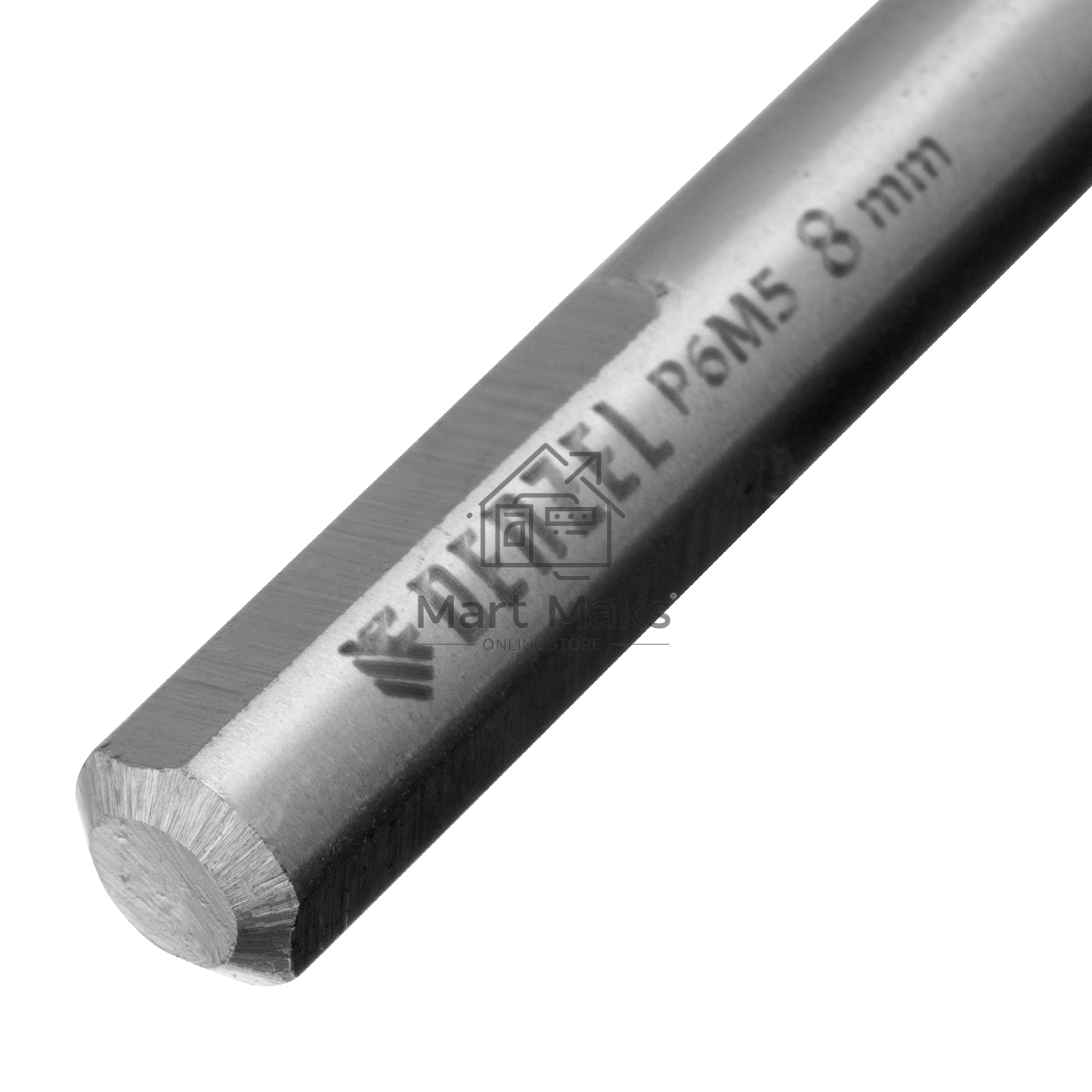 Сверло спиральное по металлу Denzel 8 х 165 мм, Р6М5, Golden Tip, удлиненное