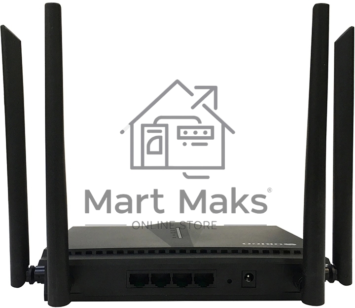 Двухдиапазонный Wi-Fi 6 маршрутизатор AX1800, 1x1000Base-T WAN, 3x1000Base-T LAN, 4 внешние антенны 5 dBi