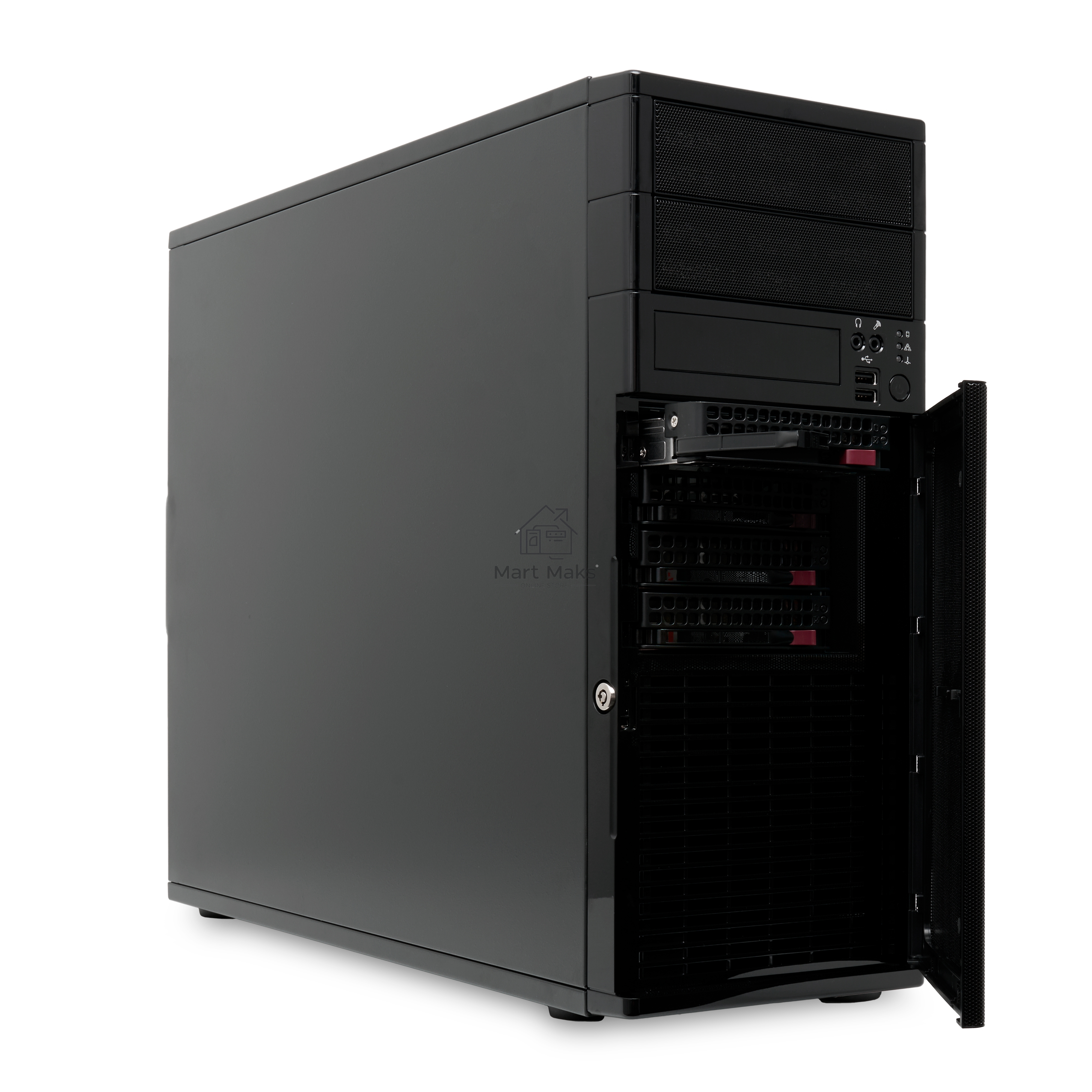 Серверный корпус 4-trays Workstation Chassis 2 x 5.25