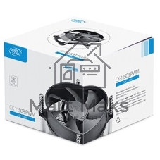 Кулер для процессора DEEPCOOL CK-11508 PWM черный, 92 мм, алюминий, 2200 об/мин, 30.1 дБ, 4 pin, 65 Вт, 70 мм