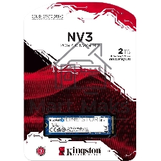 Накопитель SSD Kingston NV3, 2000Gb, M.2 2280, PCIe 4.0 x4, NVMe, R/W 6000/5000