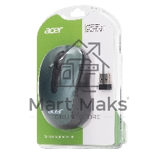 Мышь беспроводная Acer OMR135 зеленый, 1000 dpi, радиоканал, USB, кнопки - 3