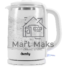 Чайник электрический Domfy DSW-EK304 1.7л. 2200Вт белый (корпус: стекло)