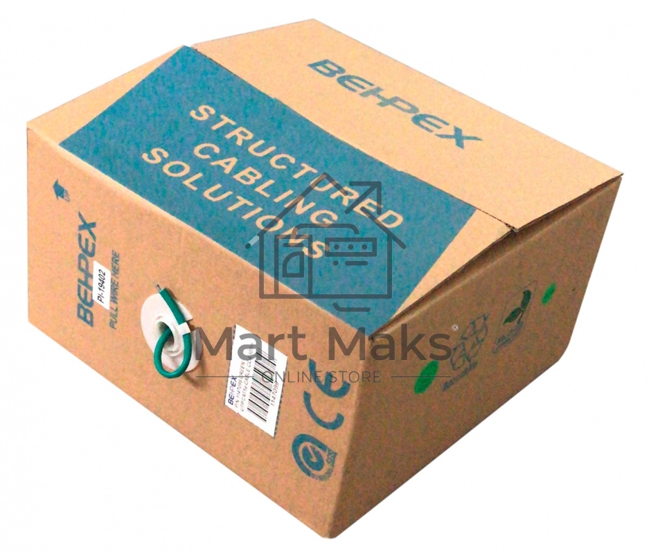 Кабель сетевой UTP cat5E solid 0.45мм CCA 305м зеленый