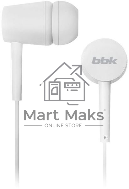 Наушники вкладыши BBK EP-1002S 1.2м белый проводные (в ушной раковине)