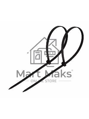 Хомут-стяжка кабельная нейлоновая Rexant 400 x7,6 мм, черная, упаковка 100 шт.