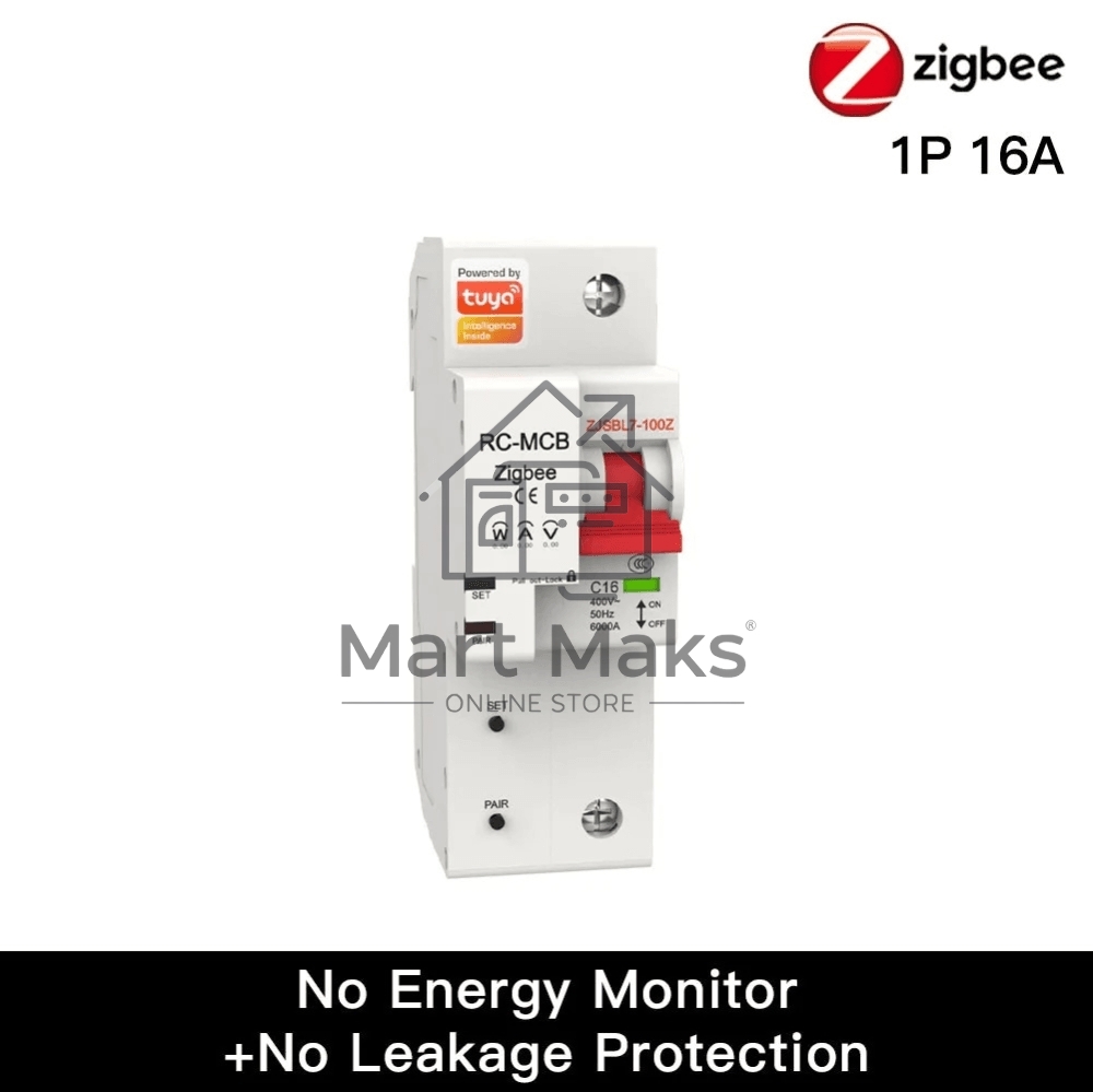 Выключатель MOES Zigbee circuit breaker 1P 16A ZCB-SC-1P16