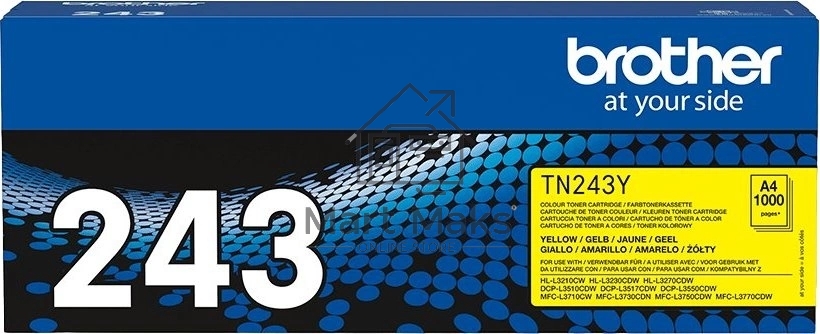 Картридж лазерный Brother TN243Y желтый (1000стр.) для Brother DCP-9010 HL-3040/3050/3070 MFC-9010/9120/9320
