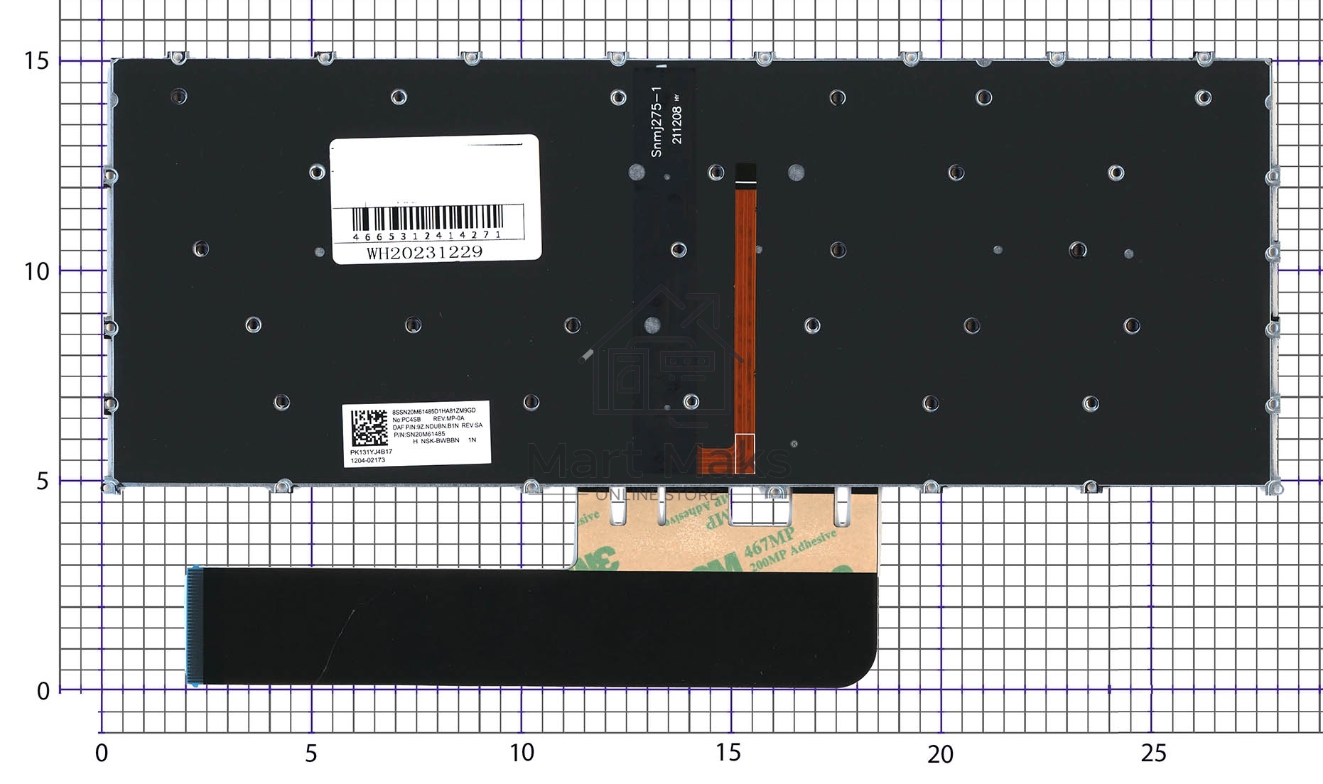 Клавиатура для ноутбука Lenovo Yoga 6 13ABR8, черная