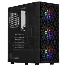 Компьютерный корпус Miditower ExeGate EVO-8243-NPX700 (ATX, БП 700NPX с вент 12 см, 2хUSB+1хUSB 3.0, черный, 3 вент. с RGb подсветкой, боковая панель - закаленное стекло)