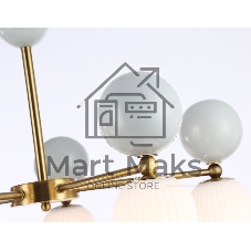 Светильник Ambrella light LH53104/5 BS/GR/FR латунь/серый/белый матовый G9*5 max 28W D650*750