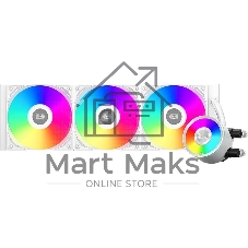 Система охлаждения Water Cooling System PCCooler DA360 Pro ARGb WH (300W, 360мм, белый, ARGb/Fans: 3x120мм, 75.8CFM, 33.7dBA, 2200RPM/Pump height 57мм, 28dBA, 3000RPM, Rad thickness 27мм/S: 1851, 1700, 1200, 20XX, 115X, AM5, AM4)