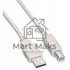 Кабель BuroКабель USB2.0 USB2.0-AM/BM-1.8M-MG A(m)/B(m) (1.8м) феррит.кольца(USB2.0-AM/BM-1.8M-MG)