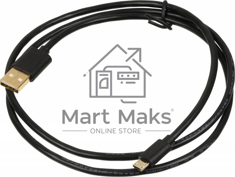Кабель USB2.0 2A Square Connector USB A (m)/micro USB B (m) 1м Позолоченные контакты