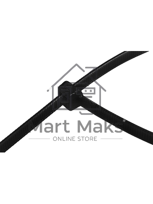 Хомут-стяжка кабельная нейлоновая Rexant 400 x7,6 мм, черная, упаковка 100 шт.