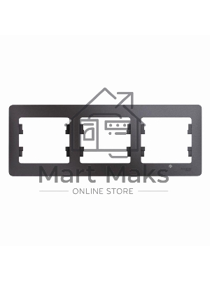 Рамка 3-м Glossa горизонт. графит SchE GSL001303