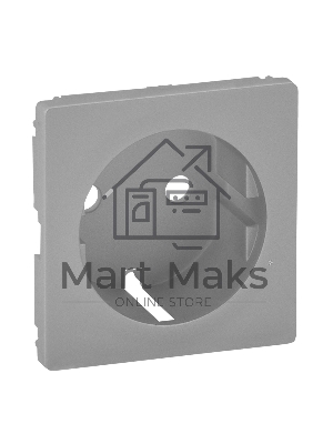 Лицевая панель для силовой розетки 2К+З с зажимами 6кв.мм.Алюми