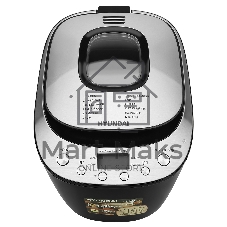 Хлебопечка Hyundai HYBM-P0212 черный/серебристый, 600 Вт, 0.9 кг, 12 программ