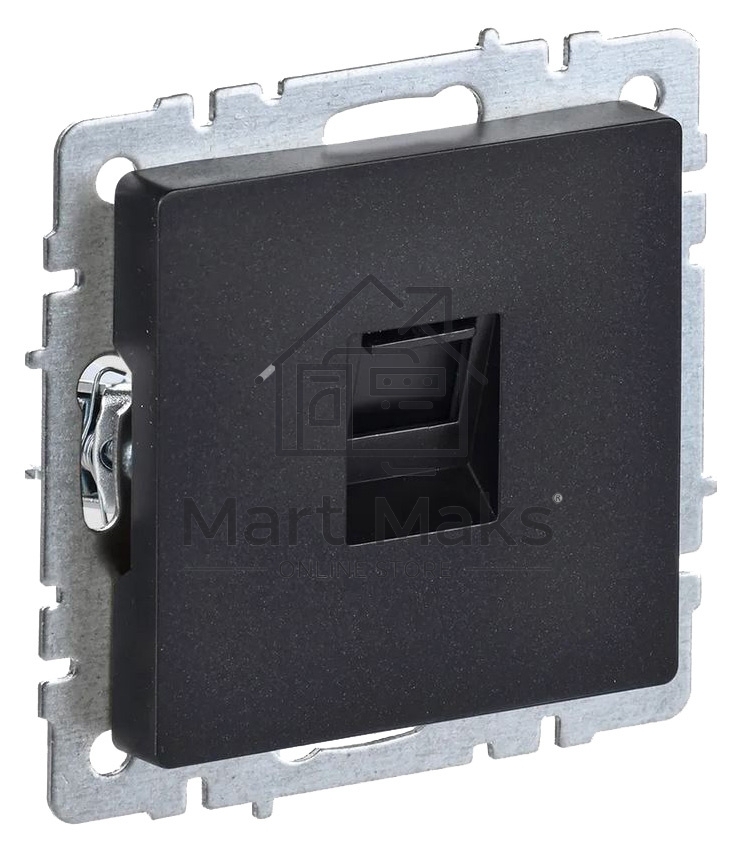 Роз. комп. IEK BRITE RJ45 кат.5E РК10-БрЧ черный