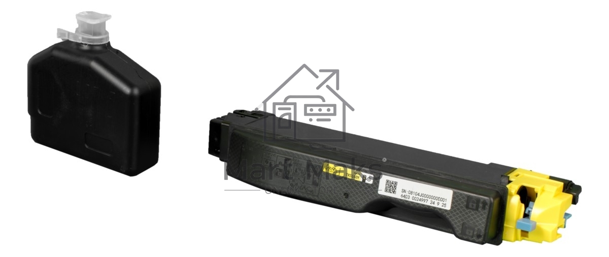 Картридж Sakura TK5140Y для Kyocera Mita, желтый, 5000 к.