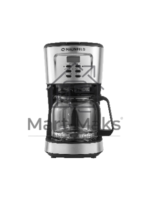 Кофеварка капельная Maunfeld MF-722S серебристый/черный, исп. кофе - молотый, 1.5 л, 900 Вт.