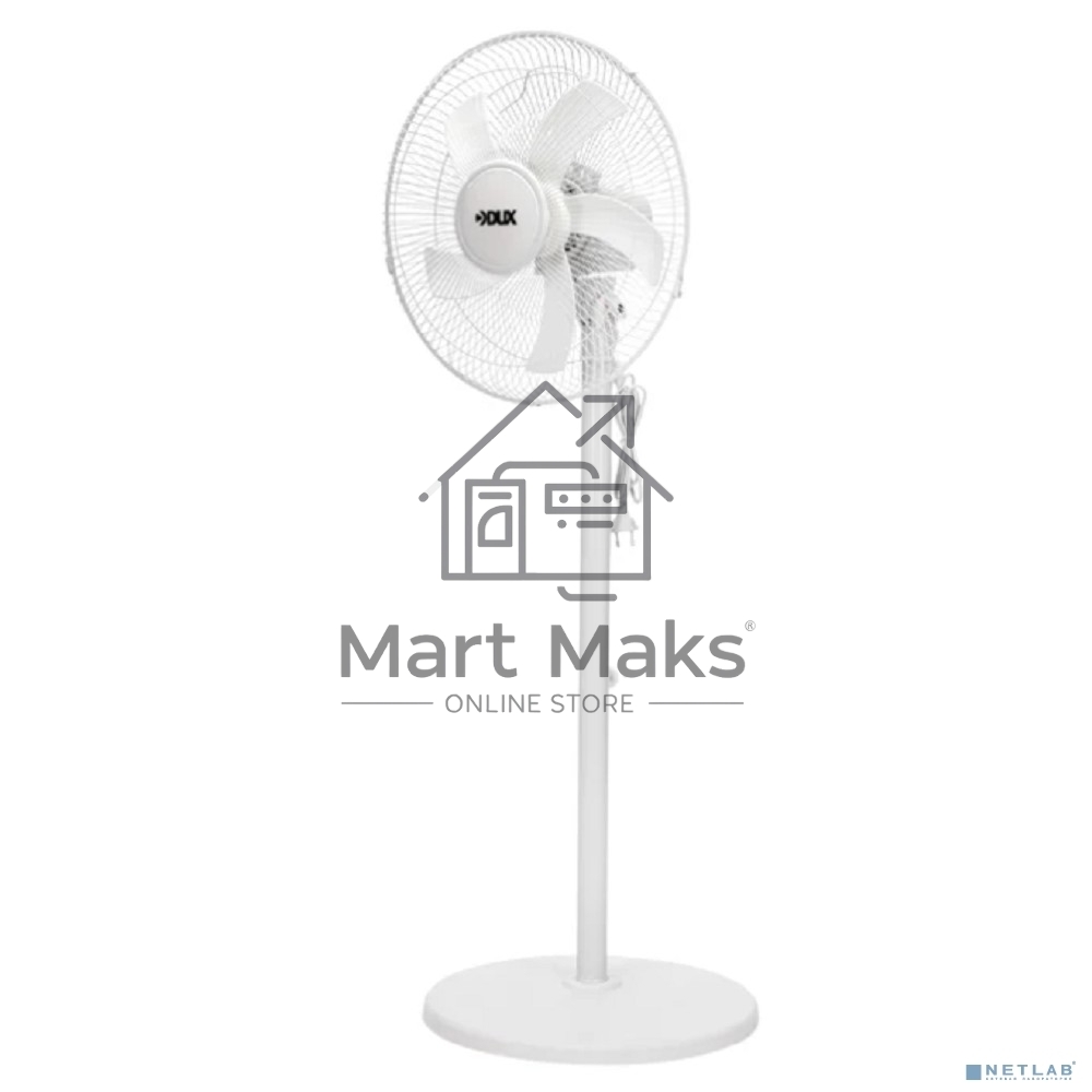 Вентилятор напольный DUX DX-40, 40Вт, 16дюйм, белый 60-0218