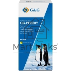 Картридж струйный G&G GG-PFI120Y желтый (130мл) для Canon imagePROGRAF TM-200/205/300/305/250
