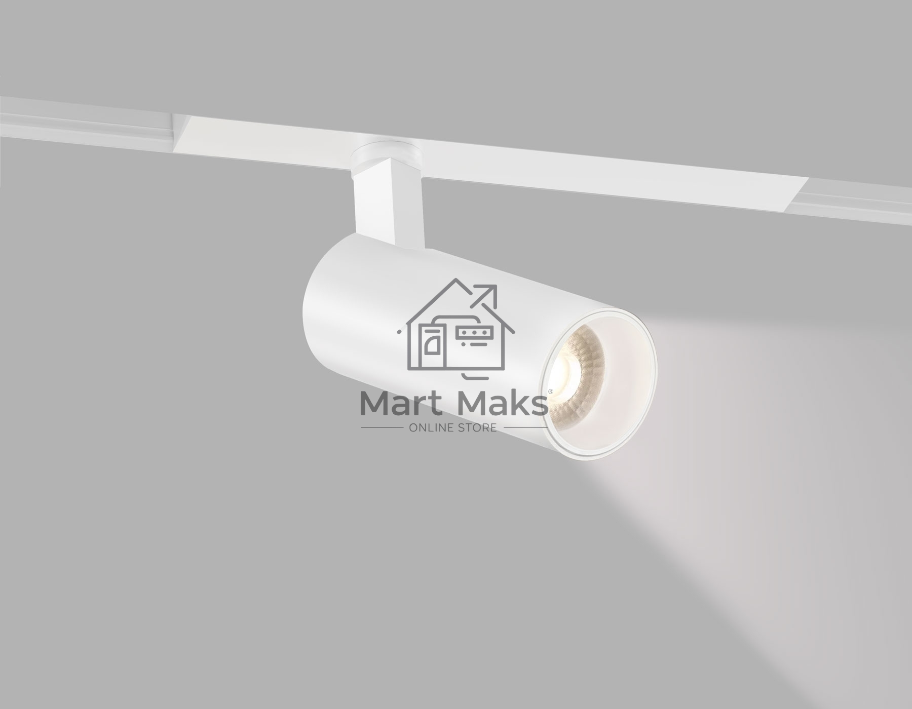 Трековый акцентный светильник Ambrella light GL8001 WH белый IP20 9W 3000-6000K 220V 24° D50*125