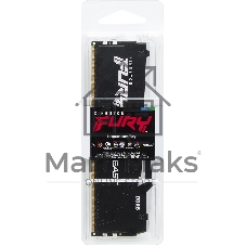 Оперативная память Kingston Fury Beast, DDR5, 16Gb (1x16 Gb), 6400 MHz, CL32, радиатор, RGb, черный