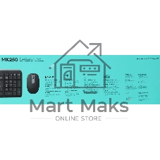 Комплект клавиатура+мышь Logitech Wireless Combo MK250 Compact беспроводной, Bluetooth, 1000 DPI, чёрный