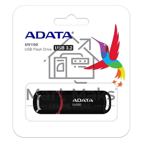 Флешка USB R/W ADATA R/W Flash Drive 32Gb UV150 AUV150-32G-RBK USB3.0, черный