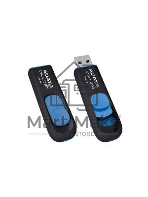 Флешка USB ADATA UV128 (AUV128-32G-RBE), 32Gb, USB 3.0, R/W 100/30, черный/синий